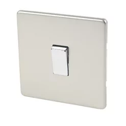 Varilight 10AX 1-Gang 2-Way Light Switch Satin Chrome