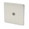 Varilight Coaxial TV Socket Satin Chrome -Switches & Sockets Sales Store 14697 P