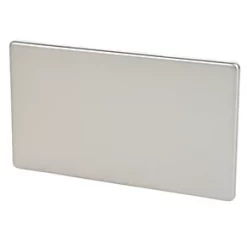Varilight 2-Gang Blanking Plate Satin Chrome