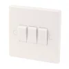 10AX 3-Gang 2-Way Light Switch White -Switches & Sockets Sales Store 1892D P