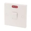 20A 1-Gang DP Control Switch White with Neon -Switches & Sockets Sales Store 2151D P