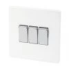 Varilight 10AX 3-Gang 2-Way Light Switch Ice White -Switches & Sockets Sales Store 21853 P