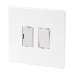 Varilight 13A Switched Fused Spur with Neon Ice White with White Inserts