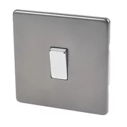 Varilight 10AX 1-Gang 2-Way Light Switch Slate Grey