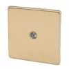 Varilight Coaxial TV Socket Brushed Brass -Switches & Sockets Sales Store 2563H P