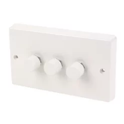 Varilight V-Dim 3-Gang 2-Way Dimmer Switch White