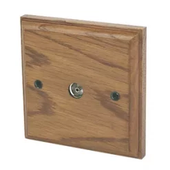 Varilight Coaxial TV Socket Medium Oak