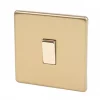 Varilight 10AX 1-Gang 2-Way Light Switch Brushed Brass -Switches & Sockets Sales Store 3882H P