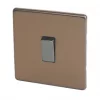 Varilight 10AX 1-Gang 2-Way Light Switch Brushed Bronze