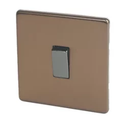 Varilight 10AX 1-Gang 2-Way Light Switch Brushed Bronze