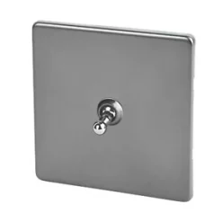 Varilight 10AX 1-Gang 2-Way Toggle Switch Slate Grey