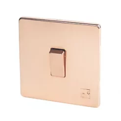 Varilight 10AX 1-Gang 2-Way Light Switch Anti-Microbial Copper