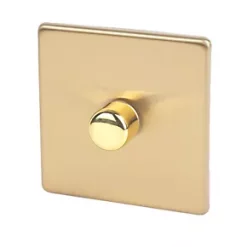 Varilight V-Pro 1-Gang 2-Way LED Dimmer Switch Brushed Brass
