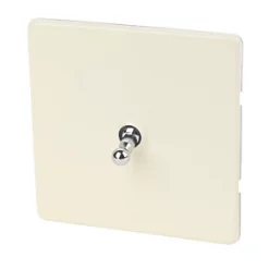 Varilight 10AX 1-Gang 2-Way Toggle Switch White Chocolate