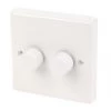 Varilight V-Dim 2-Gang 2-Way Dimmer Switch White -Switches & Sockets Sales Store 58477 P