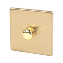 Varilight V-Dim 1-Gang 2-Way Dimmer Switch Brushed Brass