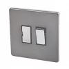 Varilight 13AX Switched Fused Spur Slate Grey with Black Inserts -Switches & Sockets Sales Store 59794 P
