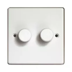 Varilight V-Dim 2-Gang 2-Way Dimmer Switch White -Switches & Sockets Sales Store 63706 A1