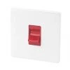 Varilight 45AX 1-Gang DP Cooker Switch Ice White with Red Inserts -Switches & Sockets Sales Store 64225 P