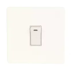 Varilight 20AX 1-Gang DP Control Switch Ice White with Neon with White Inserts -Switches & Sockets Sales Store 64327 A1