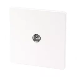 Varilight Coaxial TV Socket Ice White
