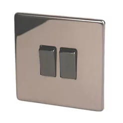 Varilight 10AX 2-Gang 2-Way Light Switch Polished Bronze