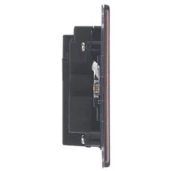 Varilight 13AX 2-Gang Unswitched Socket + 2.1A 2-Outlet Type A USB Charger Mocha with Black Inserts -Switches & Sockets Sales Store 6683F A2