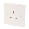 13A 1-Gang Unswitched Plug Socket White -Switches & Sockets Sales Store 6856D P