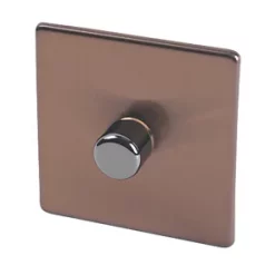 Varilight V-Dim 1-Gang 2-Way Dimmer Switch Brushed Bronze