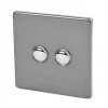 Varilight 6A 2-Gang 2-Way Light Switch Slate Grey -Switches & Sockets Sales Store 71809 P