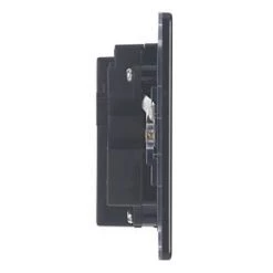 Varilight 13AX 2-Gang Unswitched Socket + 2.1A 2-Outlet Type A USB Charger Jet Black with Black Inserts -Switches & Sockets Sales Store 7295F A2