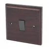 Varilight 10AX 1-Gang 2-Way Light Switch Dark Oak