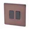 Varilight 13A Switched Fused Spur Mocha with Black Inserts -Switches & Sockets Sales Store 78772 P
