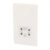 Varilight 2-Gang Dual Voltage Shaver Socket 115 / 230V Ice White with White Inserts -Switches & Sockets Sales Store 87167 P