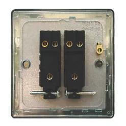 Varilight 10AX 2-Gang 2-Way Light Switch Jet Black -Switches & Sockets Sales Store 88641 A2