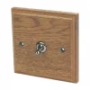Varilight 10AX 1-Gang 2-Way Toggle Switch Medium Oak -Switches & Sockets Sales Store 8907H P