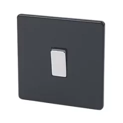 Varilight 10AX 1-Gang 2-Way Light Switch Jet Black